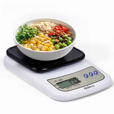 dokro Kitchen Scale, High precision sensors, TARE function,� 1g-10Kg Range(White) Weighing Scale(White)