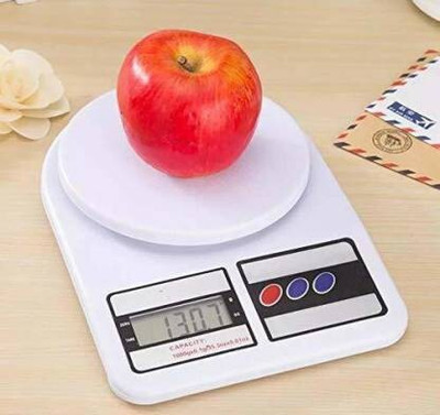 uniq shopee Digital Kitchen Weighing Machine Multipurpose Electronic Weight Scale with Backlit LCD Display for Measuring Food, Cake, Vegetable, Fruit Weight scale SF400 Weighing Scale(White)