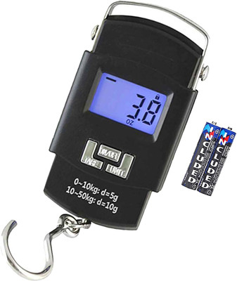 SBTs Portable Digital Luggage Scale With Metal Hook C1334QA Weighing Scale(Black)
