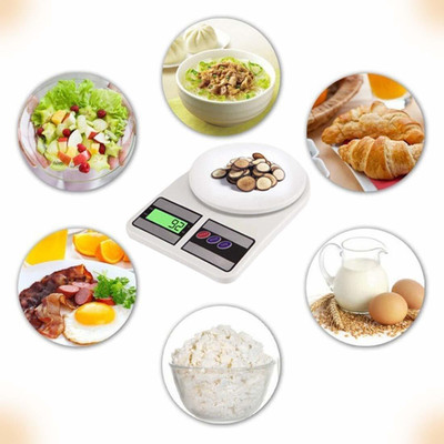 KitchenTech Electronice Digital Kitchen Scale 1 Gram to 10 Kg SF 400 Weighing Scale(White)