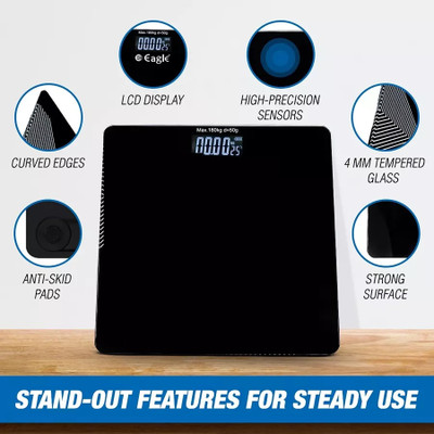 ABHIGAMYAH HUMAN BODY FAT LOSS USE FULL PC 1 Weighing Scale(Black)