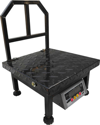KiloMaxx 200Kg With Double Ultra Bright Green Display For Shop Industrial Uses Factories Weighing Scale(14 * 14 inches, MS RUGGED)