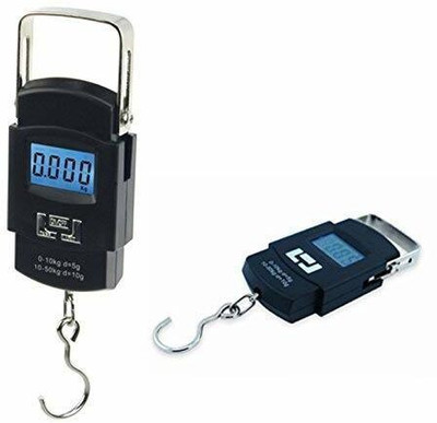 SBTs Weighing Scale 50kg with LCD Display and Handheld Hook Weighing Scale(Black)