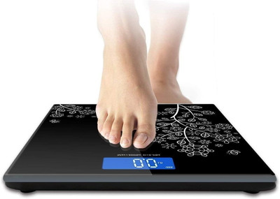 KEYMAX Electronic Digital Personal Bathroom Weight Machine upto 180 kg Weighing Scale(Black)