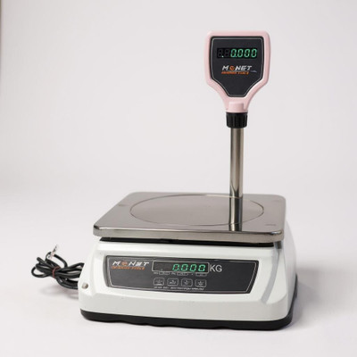 monet international 30 kg Stainless Steel Weighing machine , 2g accuracy, 40 hour battery backup Weighing Scale(Grey)