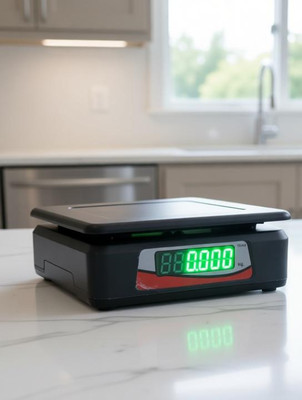 ZYNATY 30 KG Weighing Scale with 24 hour Battery Backup with Charging Adaptor,30kg Double Display High Quality Weight Machine For Kitchen 4V Re-Chargeable Weighing Scale (Gray) Weighing Scale(GREY)