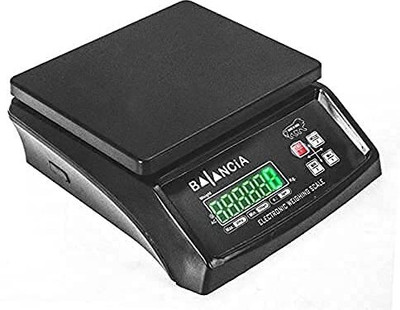 SONALEX Electronic Weight Machine 30kg Double LED Disply vajan kata shop steel plate Weighing Scale(Black)