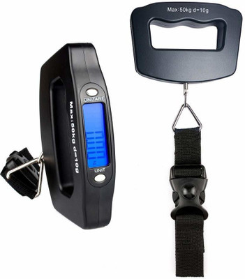 Fulkiza IXV®-145-JU-Electronic Luggage Scale With Cotton Belt Weighing Scale(Black)