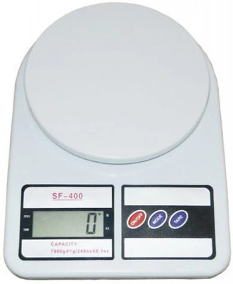 texla SF400 Electronic Compact Kitchen Scale with Max Capacity 10KG Weighing Scale(White)