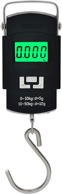 MELZRON Weighing Scale Digital Portable Hook Type 50kg,luggage Weighing Scale(Black)