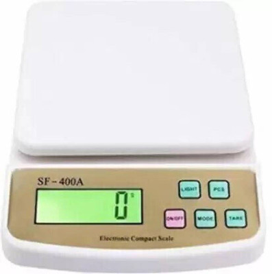 RTB Tenant Electronic Digital 1Gram-10 Kg Weight Scale Lcd Kitchen Weight Scale Machine Measure for measuring fruits,shop,Food,Vegetable,vajan,offer,kata,weight machine Weighing Scale for grocery,kata,taraju,shop,computer kata,tarazu,jewellery,sabzi, Weighing scale (White) (adaptor included) Weighin