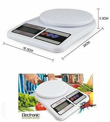 TYSMNT Electronic Weight Machine With Digital LCD Display Mini Weighting Scale 10kg Weighing Scale(White)