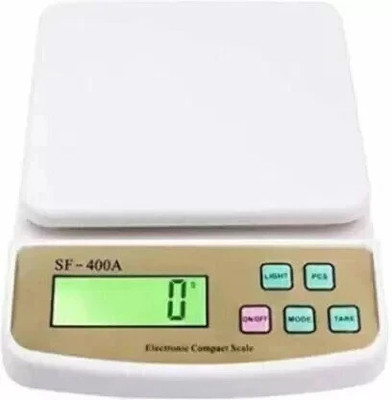 Baleds Electronic Digital 1Gram-10 Kg Weight Scale WS104_White Weighing Scale(White)