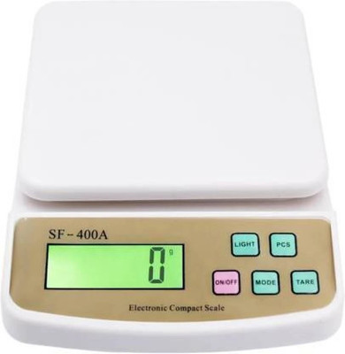 BOJ SF-400A Weighing Scale10kg x 1g Kitchen Scale Balance Multi-purpose weight measuring machine Weighing Scale (White) Weighing Scale(White)