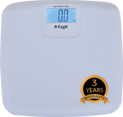 EAGLE Weight Machine for Body Weight Capacity 180 kg,Personal Scale Gym,White,EEP1005A Weighing Scale(White)