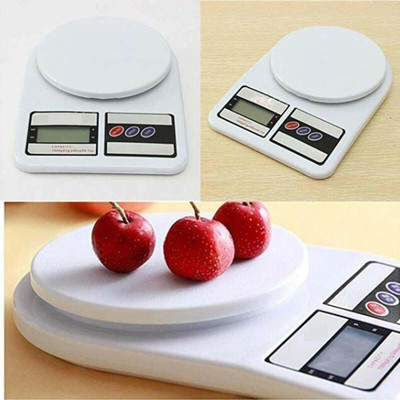 My Machine Digital Electronic Weight Scale LCD Kitchen Weight Scale Machine Weighing Scale(White)