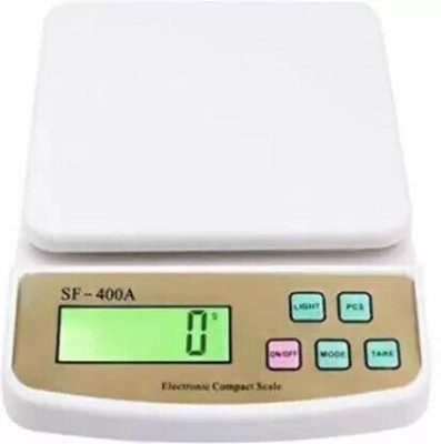 CITYCART Digital Electronic Kitchen Weight Machine with Capacity 10Kg Multipurpose 8 Weighing Scale(White)