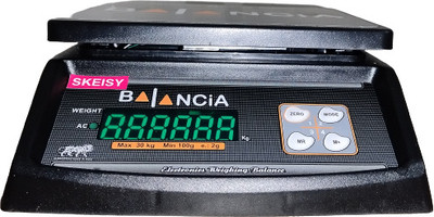 Skeisy NEW BALCK-BALANCIA DOUBLE DISPLAY POWER UP TO 30KGX1GM LED INDIATOR Weighing Scale(Black)