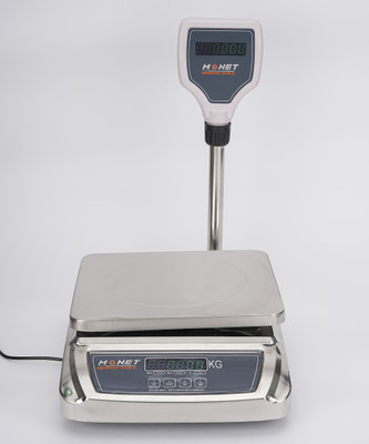 monet international STAINLESS STEEL 30 KG POLE WITH GREEN LED DISPLAY AND 2 DAY BATTERY BACKUP Weighing Scale(Steel Grey)