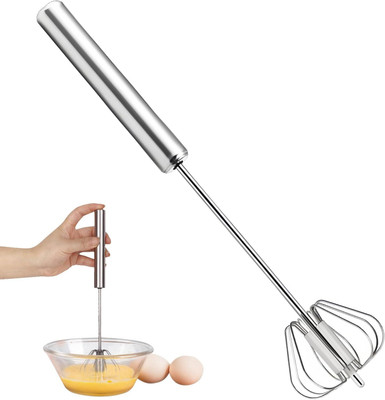 GaxQuly 50 W Silver Hand Blender(Steel Manual Hand Push Whisk Hand Blender/Mixer Egg Beater Milk Frother forLassi)