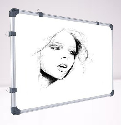 Preha The Smart Choice Non Magnetic Wooden Melamine 1.5 x 1 ft. Double-Sided Slate Whiteboard Pack of 1 items Whiteboards(White, Green)