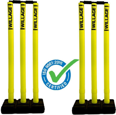VICTOO Heavy Quality Plastic wicket-226(Yellow, Black)