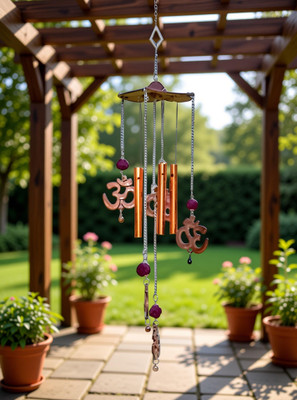 zonezer Plastic, Aluminium Windchime(7 inch, Multicolor)