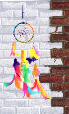 BIndian Feather Dream Catcher(12 inch, Multicolor)