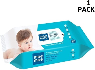 MeeMee Caring Baby Wet Wipes with Aloe Vera (72 pcs) (Pack of 1)