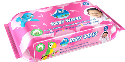 GLIDER Baby Wipes with Aloe Vera,Vitamin E & Mild Fragrance (Pack of 1