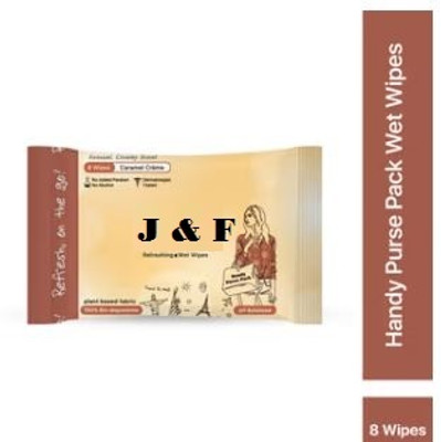 J & F Refreshing wipes | Wet Wipes Cleansing Wipes(8 Wipes)