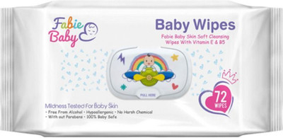 Fabie Baby Skin Soft Cleansing Wipes Alcohol Free 80s - PaisaWapas