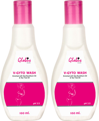 Globus Remedies V - Gyto Wash 100 ml, Set of 2 Intimate Wash(200 ml, Pack of 2)
