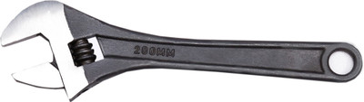 Globus 1305-Adjustable Wrench/Spanner ,Forged Black (8inch/200mm) Single Sided Open End Wrench(Pack of 1)