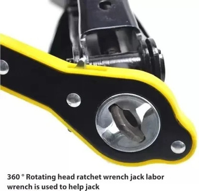 Auto Labor-Saving Jack Ratchet Wrench with Long Handle, Single Sided Jack Wrench TOOLS Car Jack Hand Rocker Wrench Car Handle Shake Arm Universal Car Jack Accessories Double Sided Rachet Wrench(Pack of 1)