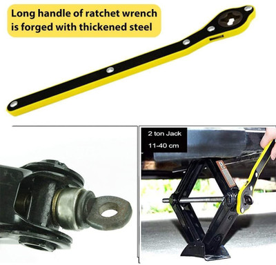 Aybne Multi-purpose Vehicle Jack Gear Hand Tool Sturdy Work Car while Jack Tool Single Sided Rachet Wrench(Pack of 1)