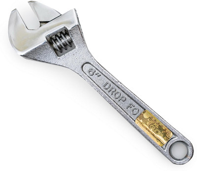 Globus 227..Forged Adjustable Wrench/ Spanner 150mm /6 Inch CHROME FINISH Single Sided Open End Wrench(Pack of 1)