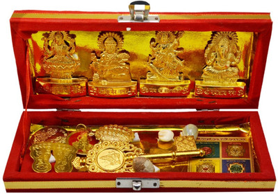 DVM Shri Dhan Laxmi Kuber Bhandari Yantra for diwali puja D20 Brass, Wooden Yantra(Pack of 1)