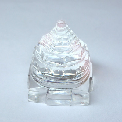 SHRI ASTHA VINAYAK Original Clear Crystal (Sphatik) Shree/Shri Yantra for Pooja, Health, Wealth Crystal Yantra(Pack of 1)