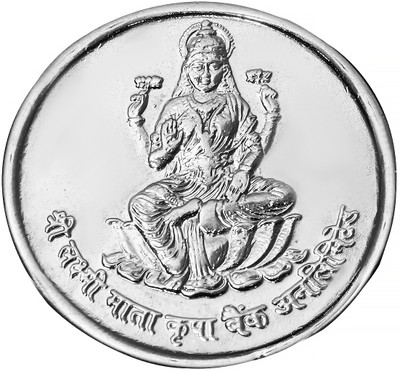 Pray Everyday LAXMI JI DEEPAWALI / DIWALI POOJA COIN WITH SRI SUKTAM Silver Plated Yantra(Pack of 1)