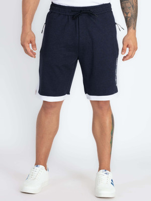 Status Quo Solid Men Blue Casual Shorts