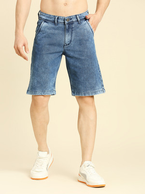 HJ HASASI Solid Men Blue Basic Shorts