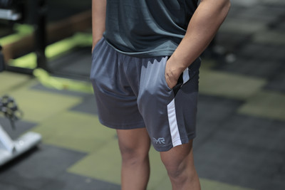 FEMUR Solid Men Grey Running Shorts