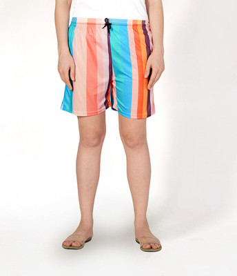 FAYDAMALL Striped Men Multicolor Regular Shorts