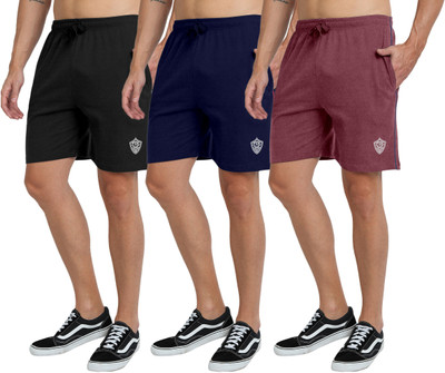 FTX Solid Men Multicolor Basic Shorts