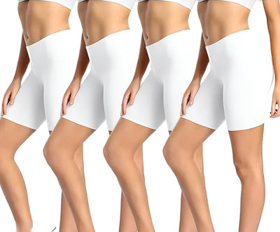 Shri Hari Enterprises Solid Women White Cycling Shorts