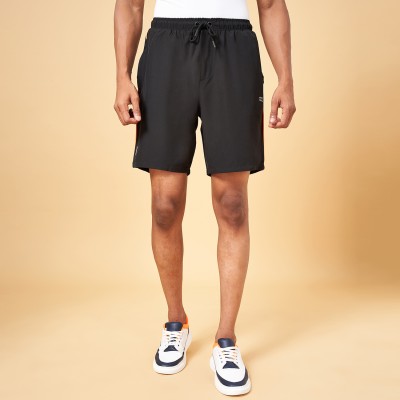 Ajile By Pantaloons Solid Men Black Basic Shorts