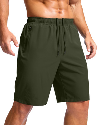 A F O Solid Men Dark Green Boxer Shorts