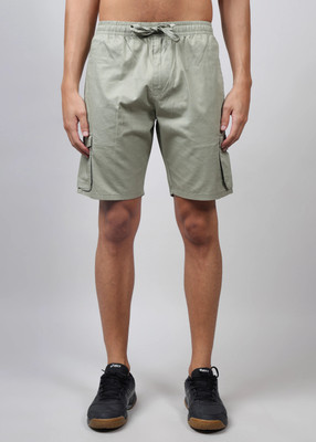 HAUWER Solid Men Grey Cargo Shorts