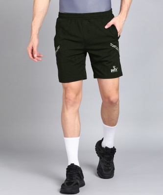 Pace International Solid Men Dark Green Sports Shorts